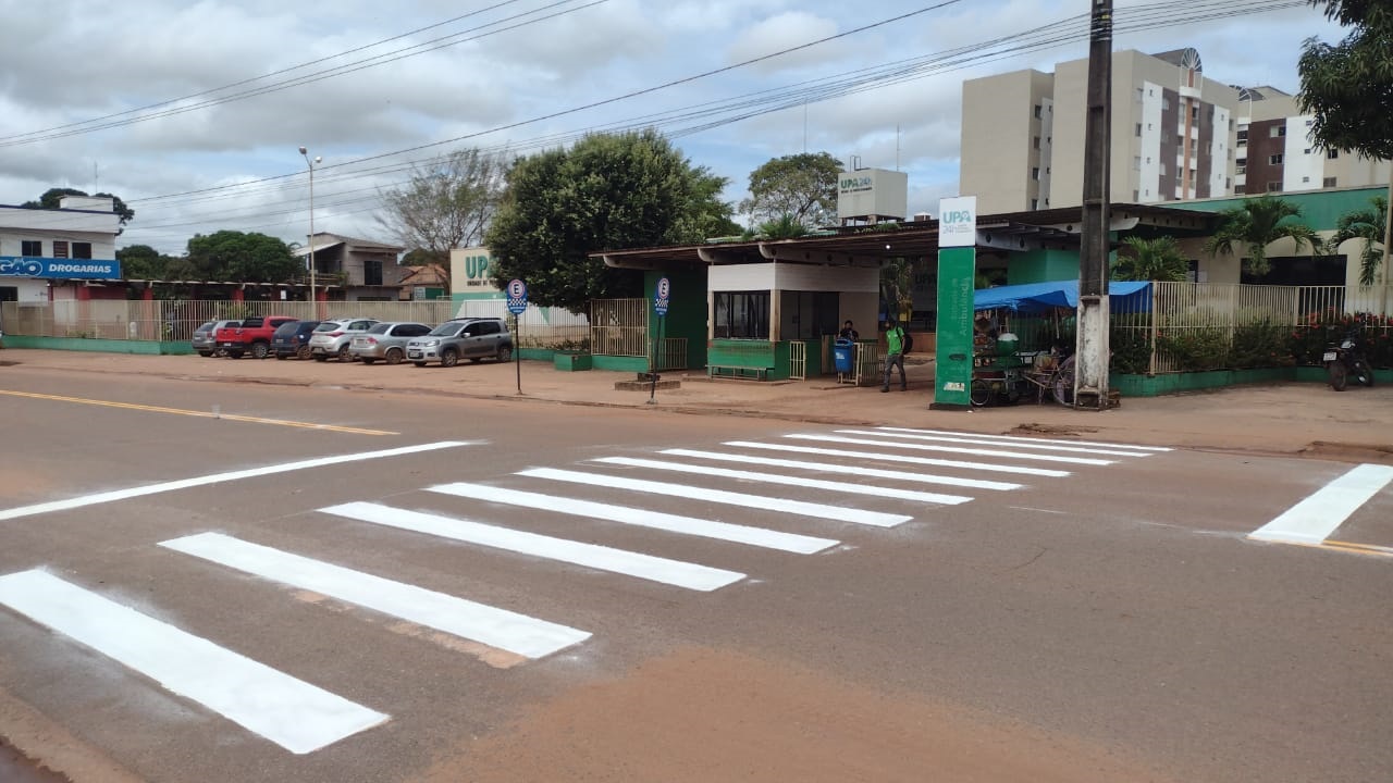 Prefeitura realiza revitalização de faixas de pedestres em Santarém
