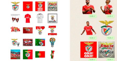 Autocolantes do Benfica – Como descarregar e animar as tuas conversas no WhatsApp